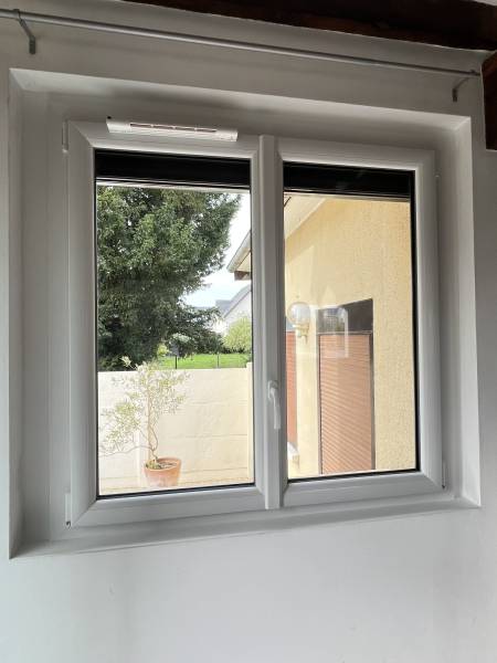 volet roulant coffre quart de rond tablier gris anthracite extérieur