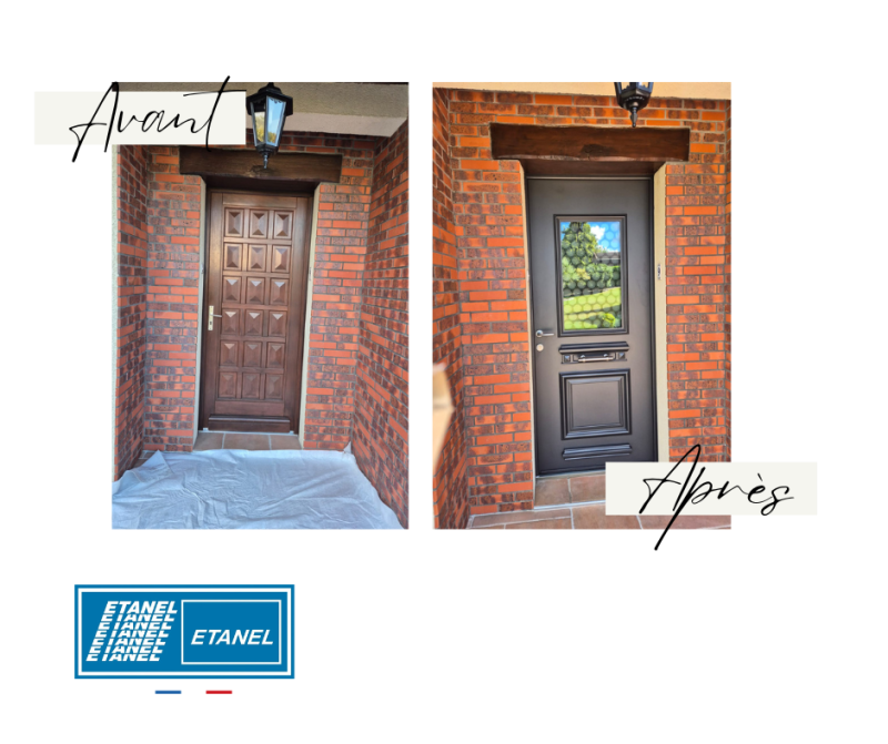 Porte d’entrée aluminium sur-mesure EURADIF à Quincampoix