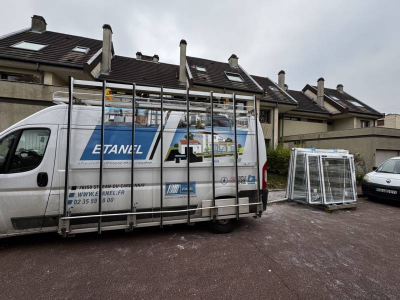 Pose de fenêtres aluminium monobloc Normandie ETANEL.