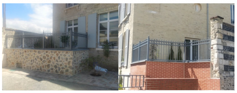 Cloture aluminium gris à Montivilliers