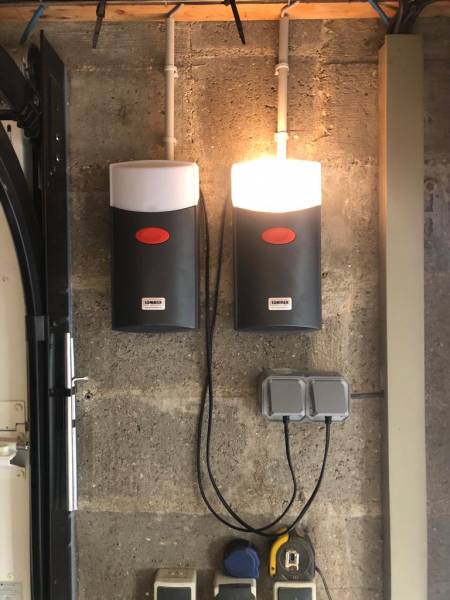 ETANEL porte de garage motorisée rails noirs