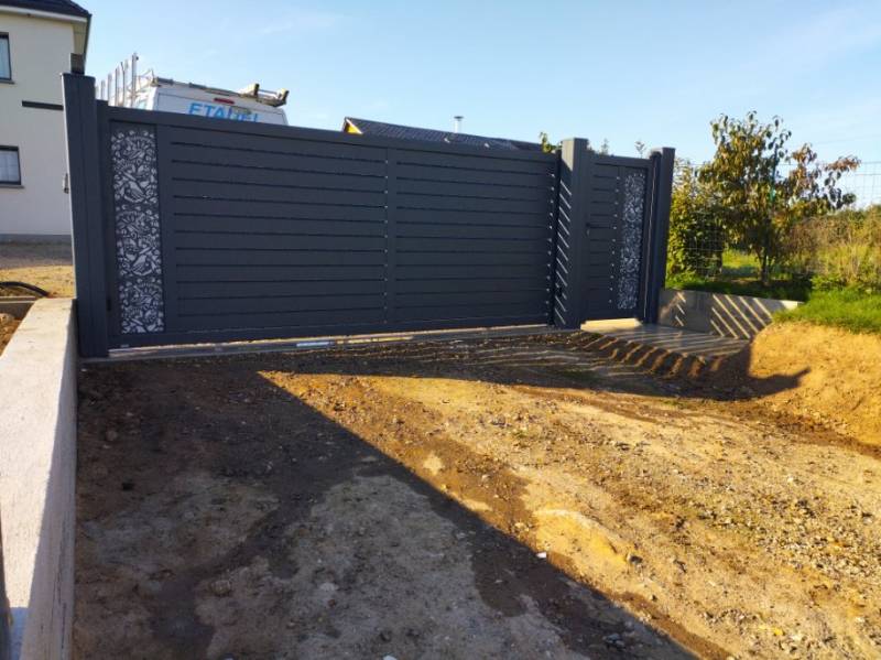 Portail aluminium coulissant yvetot
