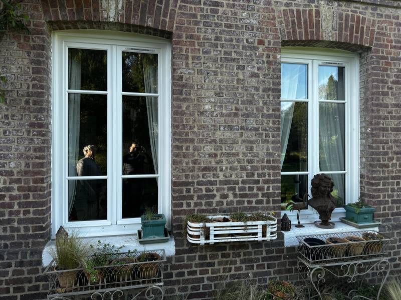 Fenêtre bois sur mesure ATULAM Estibelle 56 petits bois collés RAL 9016 blanc au Houlme 76